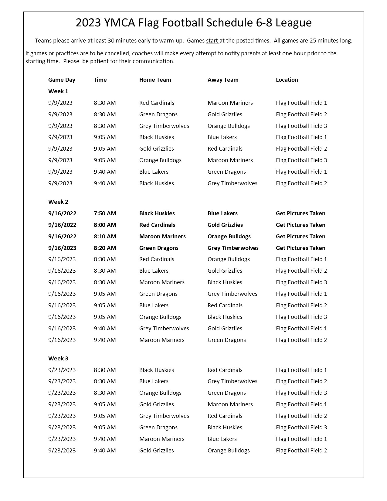 MICHIGAN - Kids Flag Football Registration