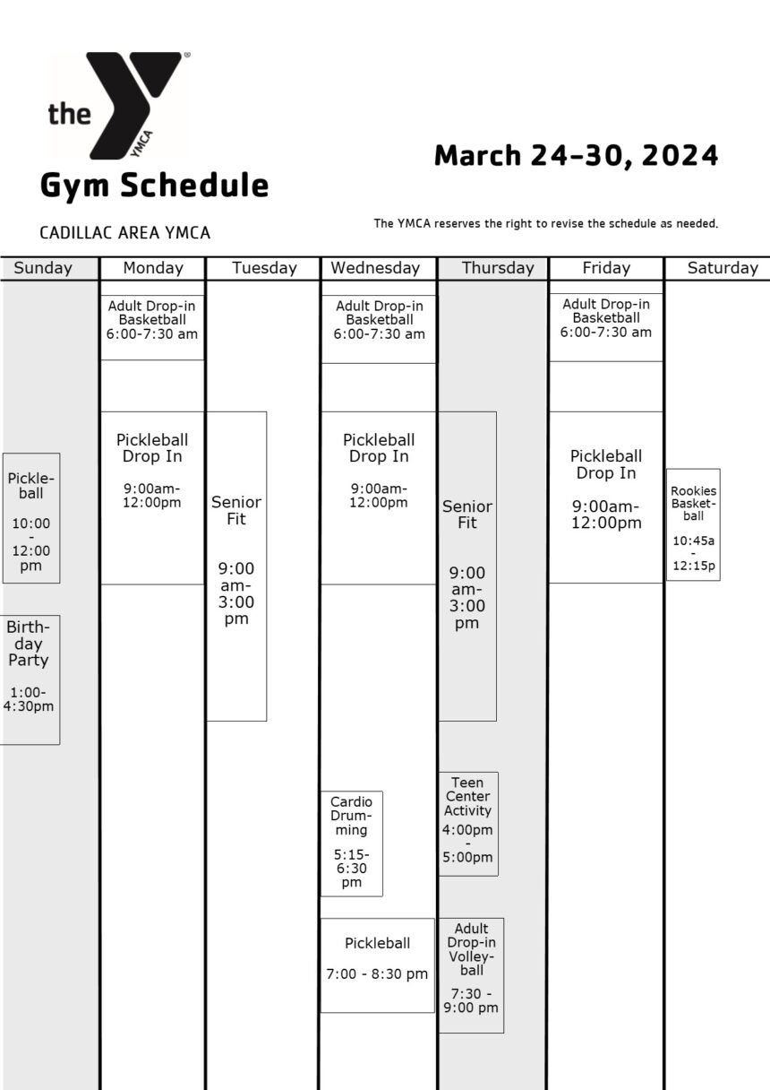 gym-schedule-cadillac-area-ymca